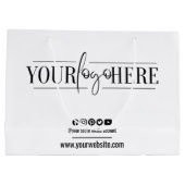 Essentiële zaken voor bedrijfsbranding Aangepaste  Groot Cadeauzakje (Achterkant)