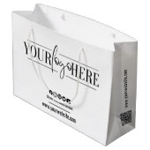 Essentiële zaken voor bedrijfsbranding Aangepaste  Groot Cadeauzakje (Achterkant Gekanteld)