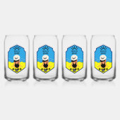 Essentiële zomer strand  blikvorm glas (Achterkant)