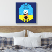 Essentiële zomerstrand  canvas afdruk (Insitu (Slaapkamer))
