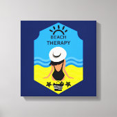 Essentiële zomerstrand  canvas afdruk (Voorkant)