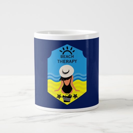 Essentiële zomerstrand grote koffiekop (Voorkant)