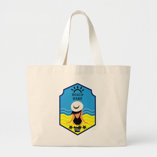Essentiële zomerstrand  grote tote bag (Voorkant)