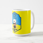 Essentiële zomerstrand  koffiemok (Voorkant rechts)