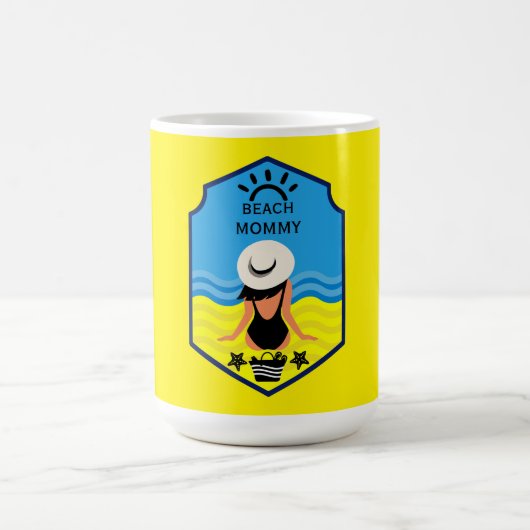 Essentiële zomerstrand  magische mok (Midden)