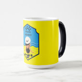 Essentiële zomerstrand  magische mok (Voorkant rechts)