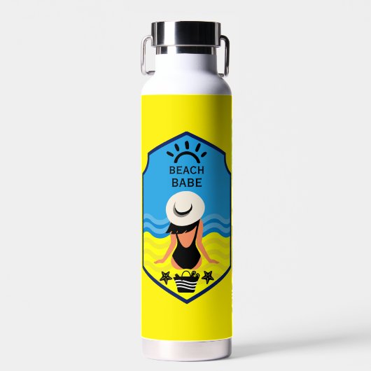 Essentiële zomerstrand  waterfles (Voorkant)