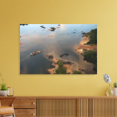 Essequibo River, de langste rivier in Guyana, en Canvas Afdruk (Insitu (Woonkamer))