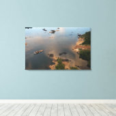 Essequibo River, de langste rivier in Guyana, en Canvas Afdruk (Insitu (Houten vloer))