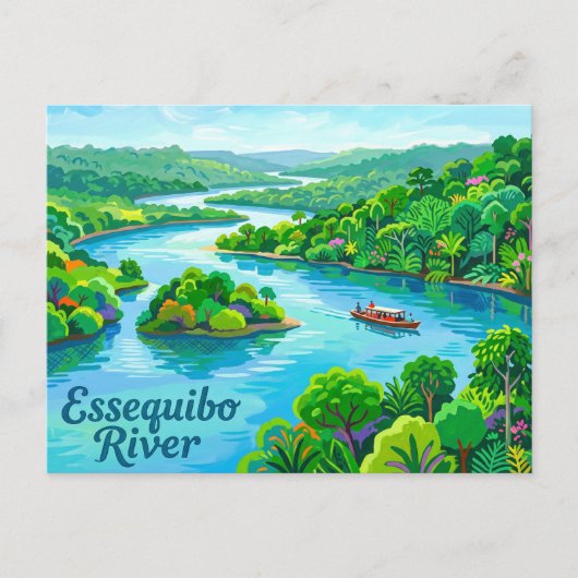 Essequibo rivier Guyana Briefkaart (Voorkant)