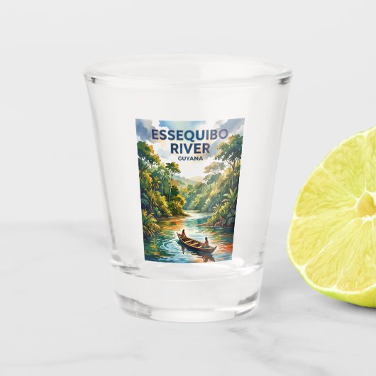 Essequibo-rivier Guyana Shot Glas (Voorkant)
