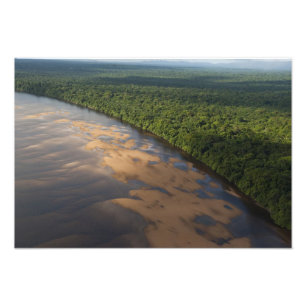 Essequibo-rivier, langste rivier in Guyana, en 2 Foto Afdruk