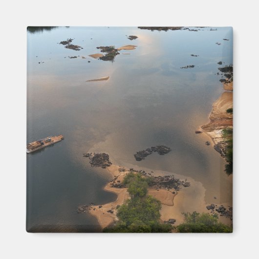 Essequibo-rivier, langste rivier in Guyana, en 2 Magneet (Voorkant)