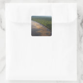 Essequibo-rivier, langste rivier in Guyana, en 3 Vierkante Sticker (Tas)