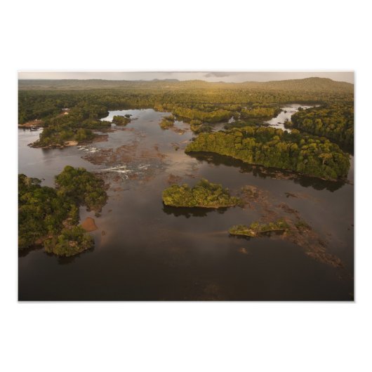 Essequibo-rivier, langste rivier in Guyana, en 4 Foto Afdruk (Voorkant)