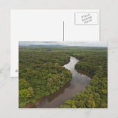 Essequibo-rivier, langste rivier in Guyana, en 5 Briefkaart (Voorkant / Achterkant)