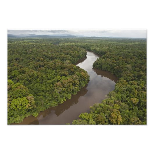 Essequibo-rivier, langste rivier in Guyana, en 5 Foto Afdruk (Voorkant)