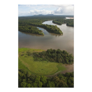 Essequibo-rivier, langste rivier in Guyana, en Foto Afdruk