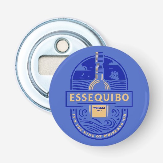 Essequibo Whiskey Button Flesopener (Voorkant)