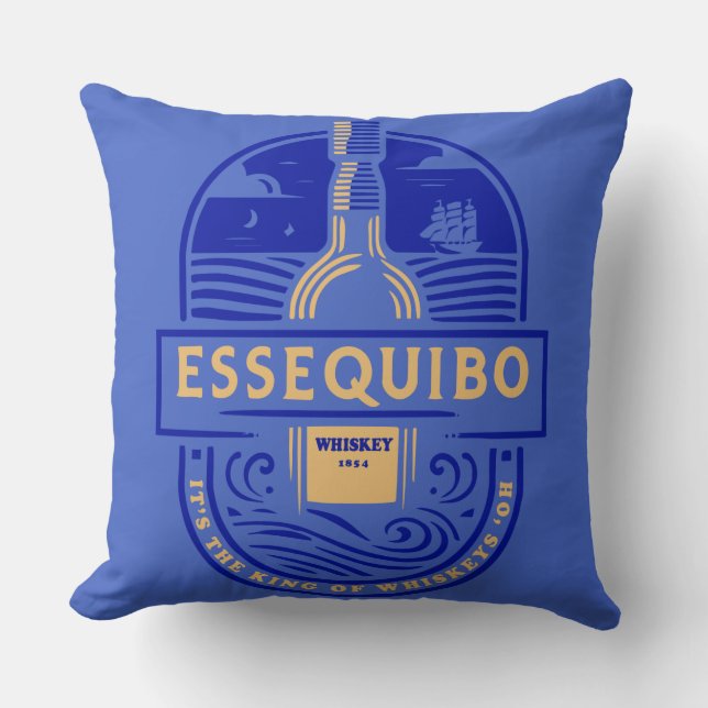 Essequibo Whiskey T-shirt Kussen (Voorkant)