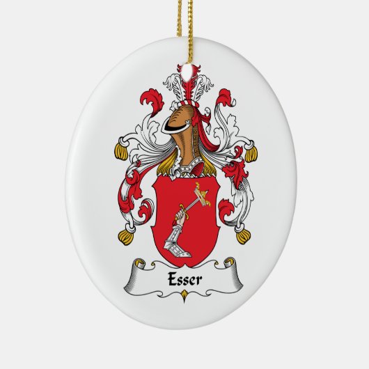 Esser Family Crest Keramisch Ornament (Rechts)