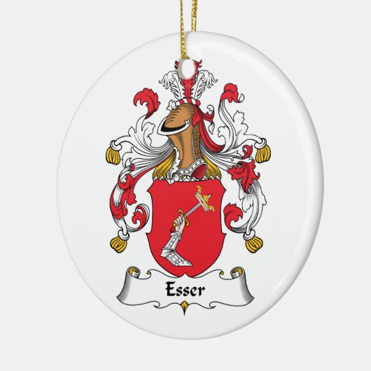 Esser Family Crest Keramisch Ornament (Links)