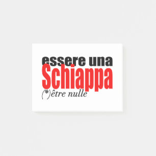 Essere una Schiappa être nulle en français p Post-it® Notes