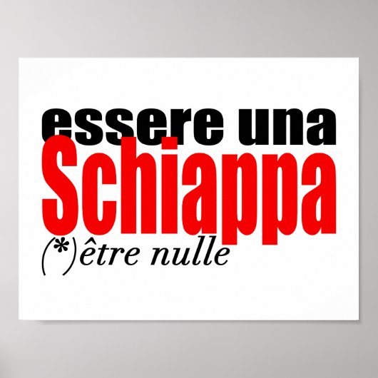 Essere una Schiappa être nulle en français Poster (Voorkant)
