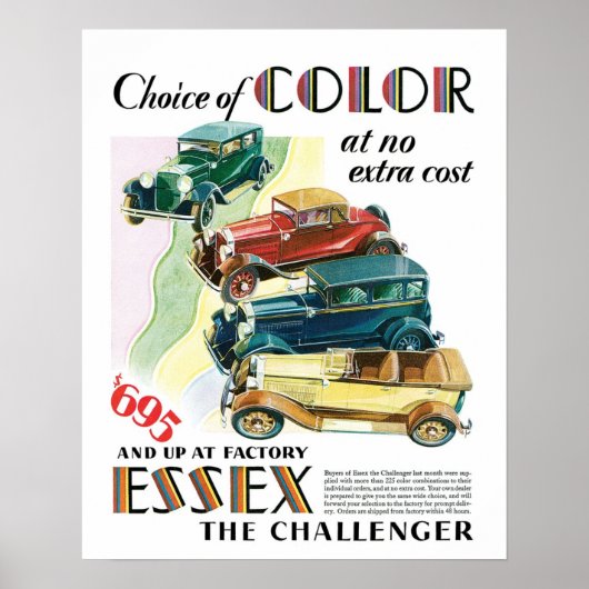 Essex Challenger Car  Art Print Poster (Voorkant)