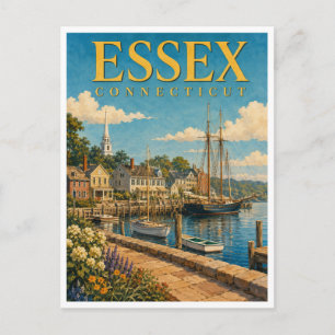 Essex Connecticut Essex Harbor GeoSaga Briefkaart