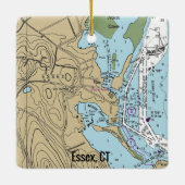 Essex CT Nautical Chart Keramisch Ornament (Achterkant)