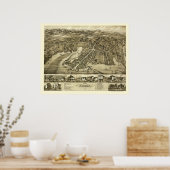 Essex, CT Panoramic Map - 1881 Poster (Keuken)