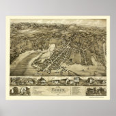 Essex, CT Panoramic Map - 1881 Poster (Voorkant)
