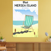 Essex-reisposter Mersia Island Canvas Afdruk (Insitu (Woonkamer))