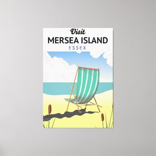 Essex-reisposter Mersia Island Canvas Afdruk (Voorkant)
