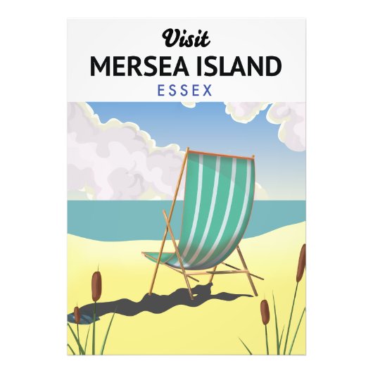 Essex-reisposter Mersia Island Foto Afdruk (Voorkant)
