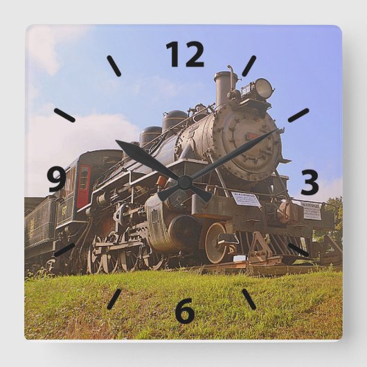 Essex Steam Train Wall Clock Vierkante Klok (Voorkant)