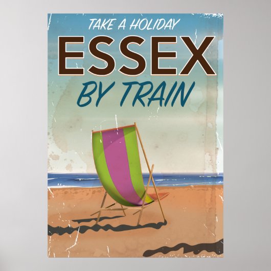 Essex, UK Vintage Travel poster (Voorkant)