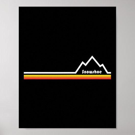 Esskay Design Black Snowshoe Poster (Voorkant)