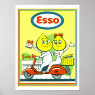 Esso Gasoline Advertisement 12 x 16 Poster