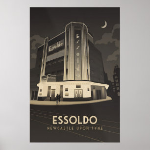 Essoldo Bioscoop Newcastle Reisposter Poster