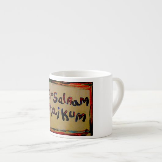 esspresso - mokken " vrede voor u " (Voorkant rechts)