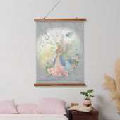 esster bunny peter met bloemen hangend wandkleed (Slaapkamer)