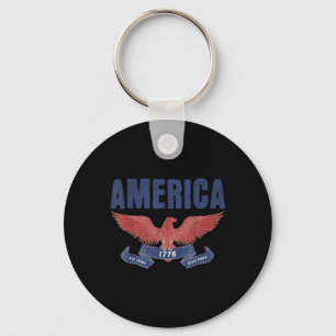 EST 1776 Patriottische Amerikaanse vlag 4 juli am Sleutelhanger