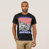 Est 1776 Patriottische Amerikaanse vlag 4 juli PR T-shirt (Voorkant volledig)