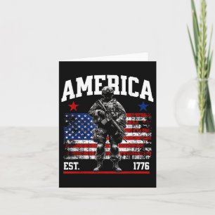 Est 1776 Patriottische Amerikaanse vlag 4e van Kaart