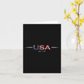 Est 1776 Patriottische Vlag van de Verenigde State Kaart (Gele Bloem)