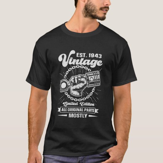 Est 1943 All Original P Car 80Th T-shirt (Voorkant)