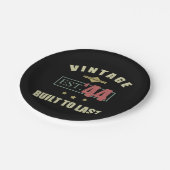 Est. 1944 80ste verjaardag Papieren Bordje (Gekanteld)