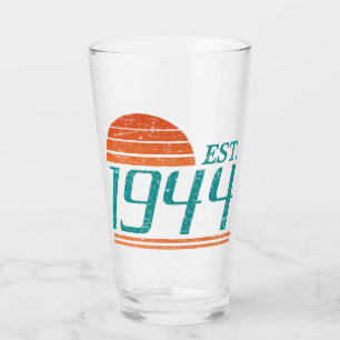 Est. 1944 Vintage 80 jaar oud Glas